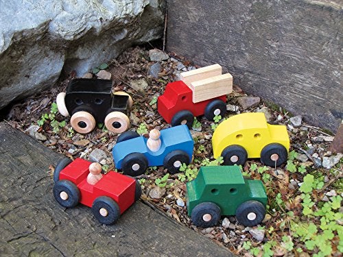 Maple Landmark Mites - Set of 6 Wooden Cars - Made in USA - Image 1