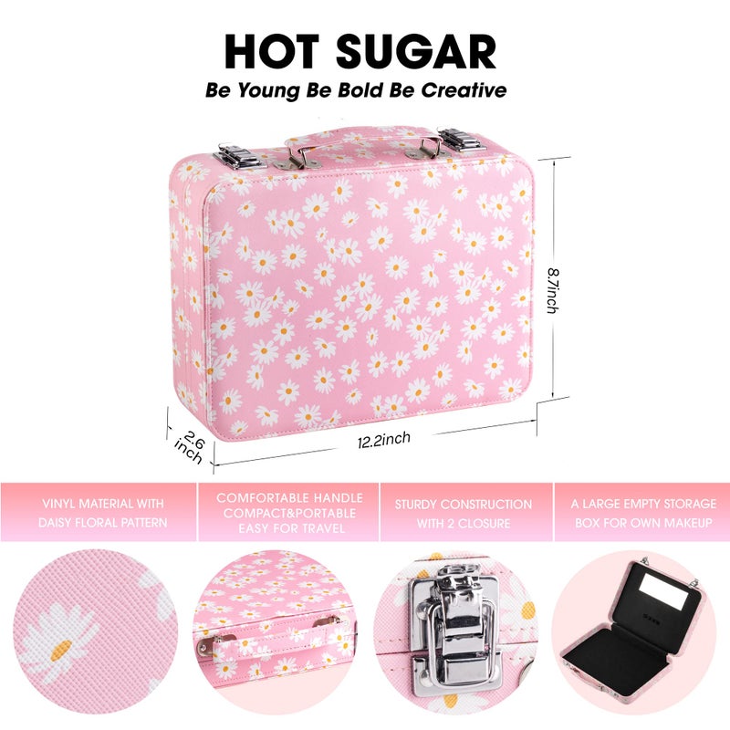 Hot Sugar Makeup Kit for Teenager Girls 10-12, All in One Beginner Makeup Kit for Women Full Kit, Teen makeup kit Cosmetic Gift Set on Birthday Christmas (Pink Daisy) - Image 2