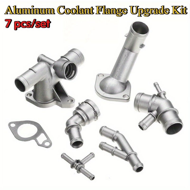 7 Pcs Aluminium Coolant Hose Connector Kit Upgrade for VW Audi Beetle Bora - Image 2