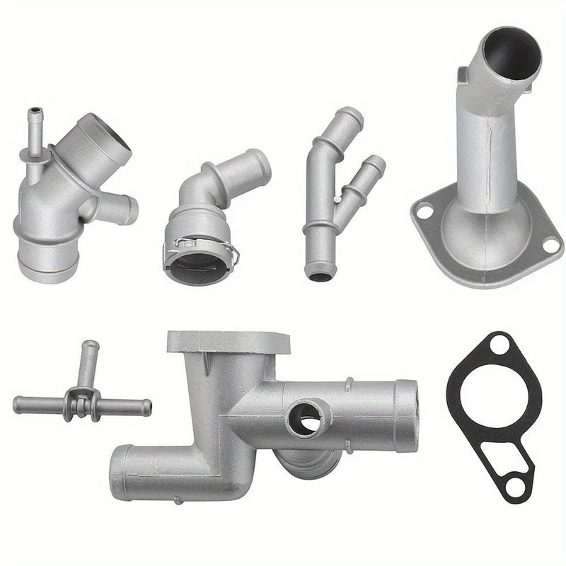 7 Pcs Aluminium Coolant Hose Connector Kit Upgrade for VW Audi Beetle Bora - Image 1