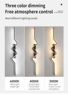 LOOPITYS （Tricolour light-80CM）Modern wall lights Home appliances Nordic style long lumen home decoration Bedroom dining room TV wall lighting fixtures，wall lamp  - Image 2