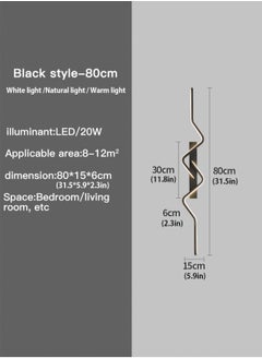 LOOPITYS （Tricolour light-80CM）Modern wall lights Home appliances Nordic style long lumen home decoration Bedroom dining room TV wall lighting fixtures，wall lamp  - Image 3