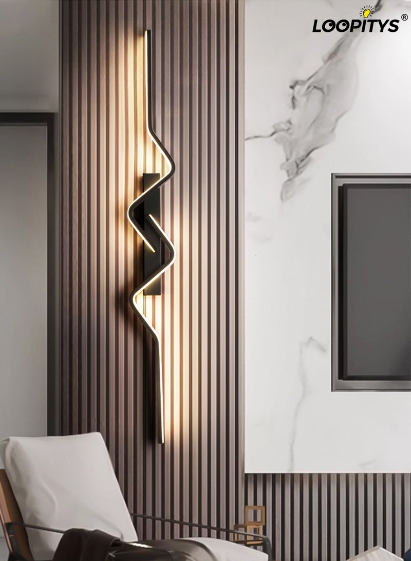 LOOPITYS （Tricolour light-80CM）Modern wall lights Home appliances Nordic style long lumen home decoration Bedroom dining room TV wall lighting fixtures，wall lamp - Image 1