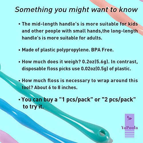 YaPoola Colorful Design Dental Floss Handle 3 Counts for Adults and Kids Teeth Cleaning Interdental Brush Unflavored Floss Picks floas Holder Reusable Flosser - Image 5