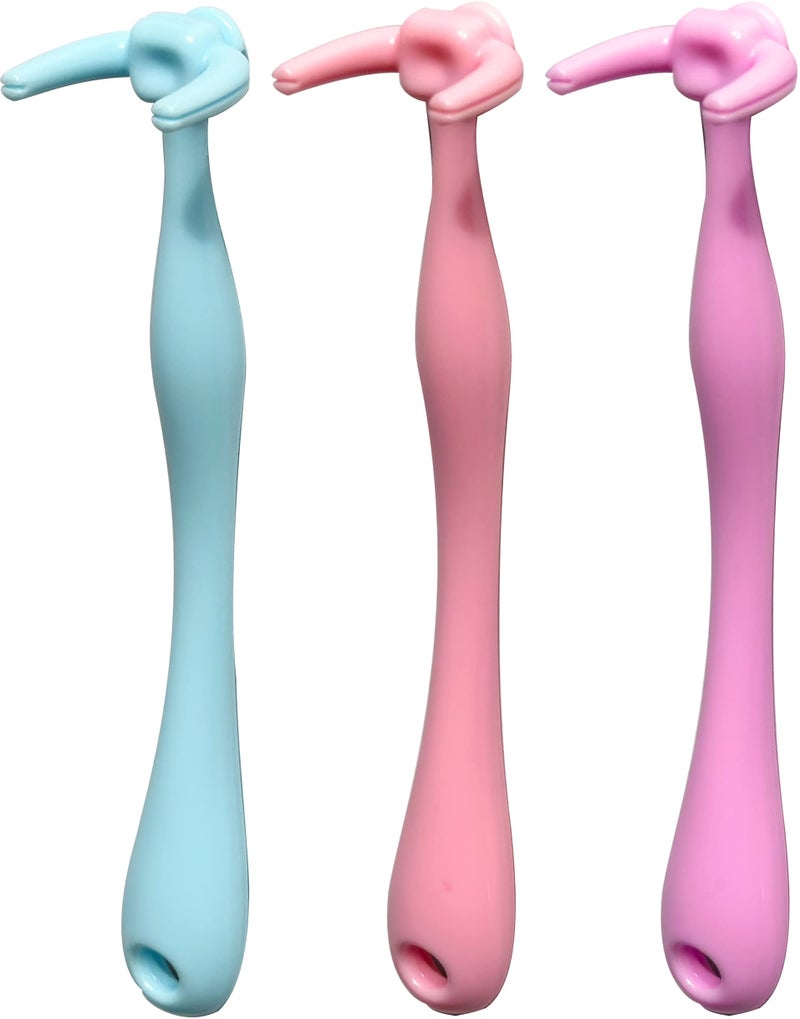 YaPoola Colorful Design Dental Floss Handle 3 Counts for Adults and Kids Teeth Cleaning Interdental Brush Unflavored Floss Picks floas Holder Reusable Flosser - Image 4