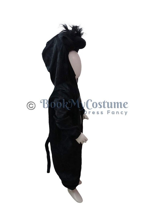 BookMyCostume BookMyCostume Chimpanzee Gorilla Black Monkey Animal Kids Fancy Dress Costume 4-5 years  - Image 2