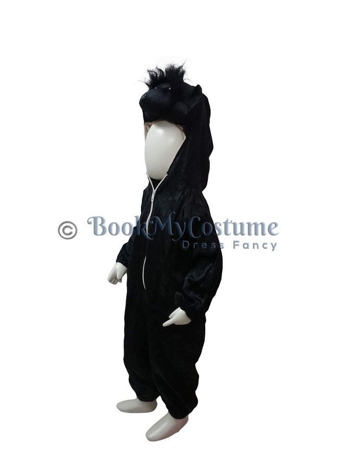 BookMyCostume BookMyCostume Chimpanzee Gorilla Black Monkey Animal Kids Fancy Dress Costume 4-5 years  - Image 4