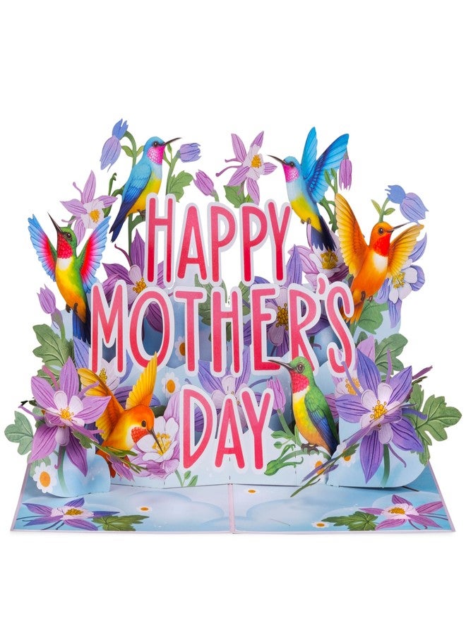 Paper Love Mothers Day Card, 3D Pop Up Card, Happy Mother's Day Hummingbirds, For Mom, Wife - 5" x 7" Cover - Includes Envelope and Note Tag - Image 1