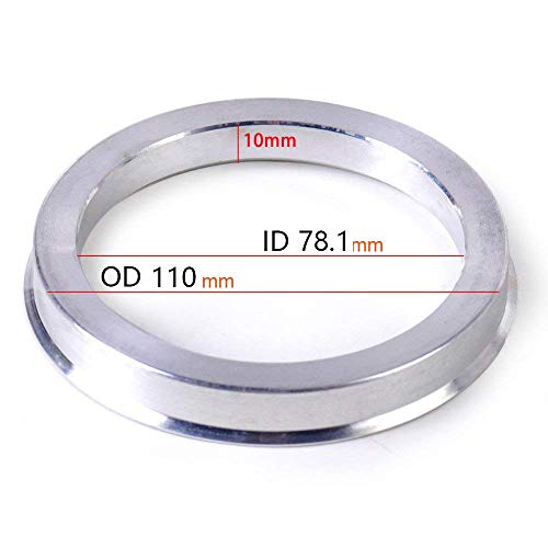 ZHTEAPR 4pc Wheel Hub Centric Rings 110 to 78.1 OD 110mm ID 78.1mm - Aluminium Alloy Wheel Hubrings 78.1 to 110 - Image 4