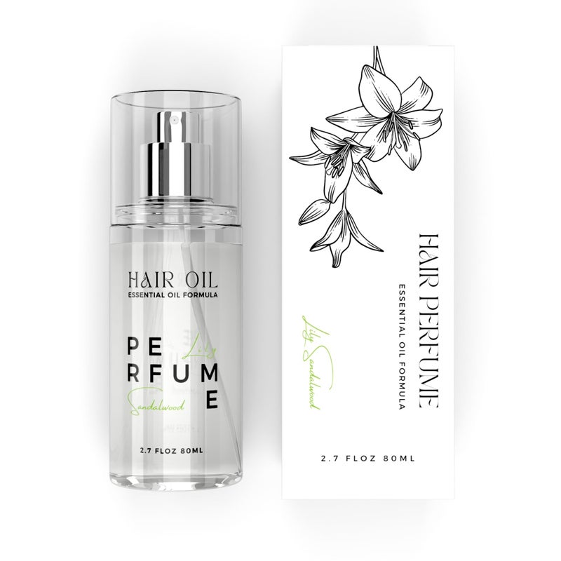 benatu Hair Perfume Oil for Women (Lily Sandalwood), Argan Oil Heat Protection Spray for Dry, Damaged, Firzzy Hair Care, Long Lasting Fragrance Mist with Keratin & Elastin for Nourish & Smooth 2.7 fl oz - Image 1