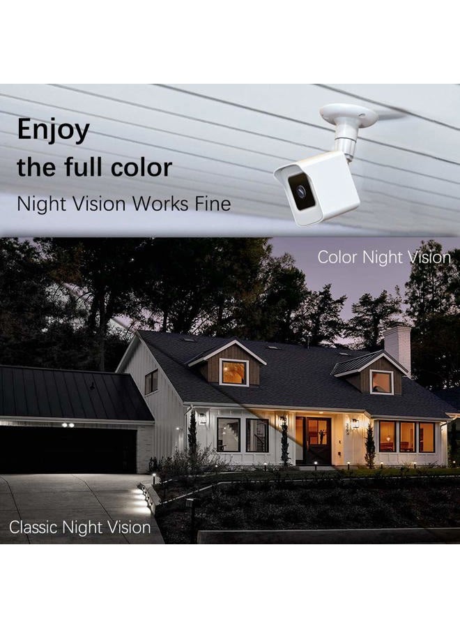 PEF Mount for All-New Wyze Cam V3 ONLY, Weatherproof Protective Cover and 360 Degree Adjustable Wall Mount Solid Housing for Wyze V3 Outdoor Indoor Smart Home Camera System (White, 3 Pack) - Image 4