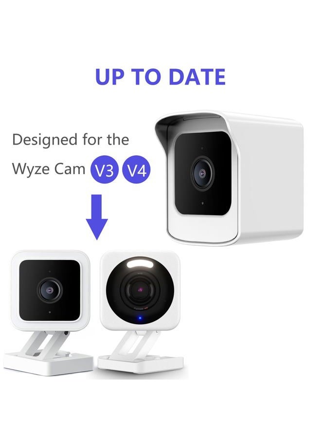 PEF Mount for All-New Wyze Cam V3 ONLY, Weatherproof Protective Cover and 360 Degree Adjustable Wall Mount Solid Housing for Wyze V3 Outdoor Indoor Smart Home Camera System (White, 3 Pack) - Image 5