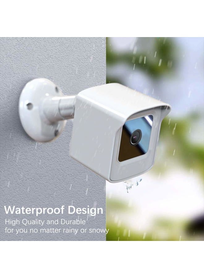 PEF Mount for All-New Wyze Cam V3 ONLY, Weatherproof Protective Cover and 360 Degree Adjustable Wall Mount Solid Housing for Wyze V3 Outdoor Indoor Smart Home Camera System (White, 3 Pack) - Image 2