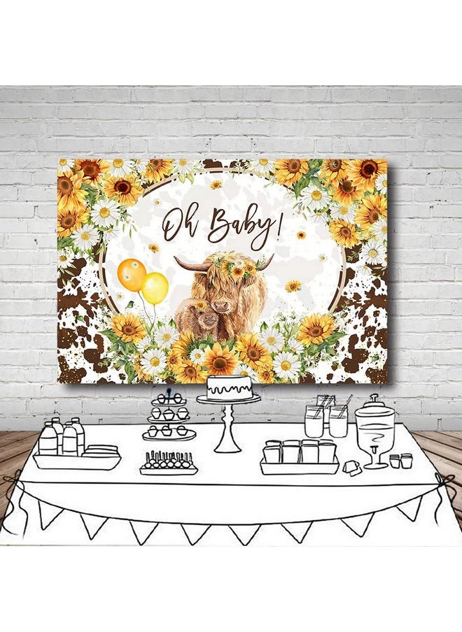 7X5Ft Highland Cows Baby Shower Backdrop Brown Cattles Oh Baby Girls Baby Shower Party Decorations Sunflowers Farm Cow Photography Background For Girls Cake Table Banner Supplies - pzsku/ZDA74E2B28CDF1C2ABB4FZ/45/_/1693483937/f73027c6-ac48-4fe6-8ab8-daf86bbed26d