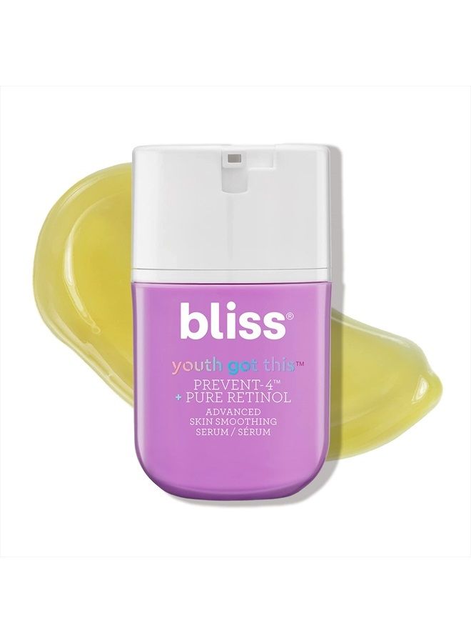 BLISS Youth Got This Advanced Skin Smoothing Serum with Retinol and Youth-Boosting Extracts | Clinically Proven Anti-Aging Formula | Clean | Paraben Free | Cruelty-Free | Vegan | 1 oz - Image 1