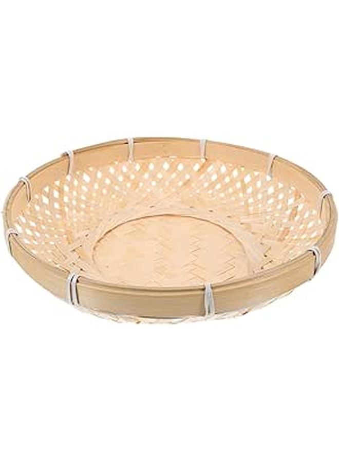 Large Round Natural Woven Storage Basket For Kitchen Fruit And Vegetables - Image 1