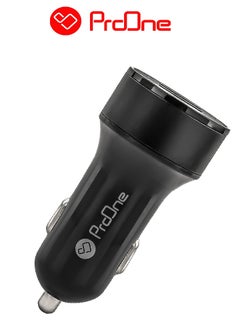 ProOne ProOne PCG13 Dual USB Car Charger 2.4A - Fast Charging, Compact & Lightweight - Black  - Image 1
