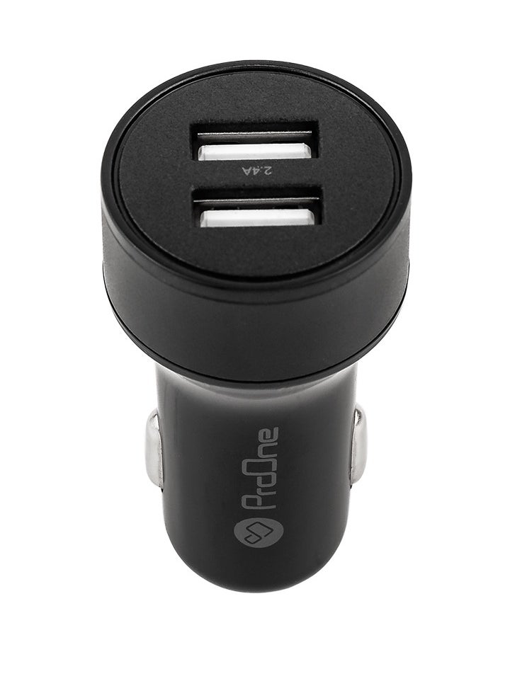 برو واحد شاحن سيارة ProOne PCG13 ثنائي USB بقوة 2.4 أمبير - شحن سريع، صغير الحجم وخفيف الوزن - أسود  - Image 5