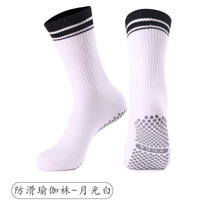 Generic Strap Yoga Socks Non-slip Professional Womens Medium Pilates Socks Short Towel Bottom Fitness Sports Floor Socks X8 March white "professional yoga socks]