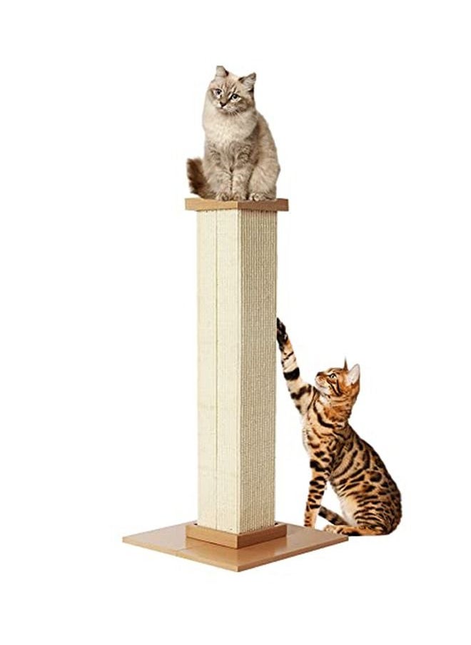 Neostyle - Ultimate Cat Scratching Post,Cat Scratchers for Indoor Cats,Cuboid Sisal cat scratch column (White) - Image 1