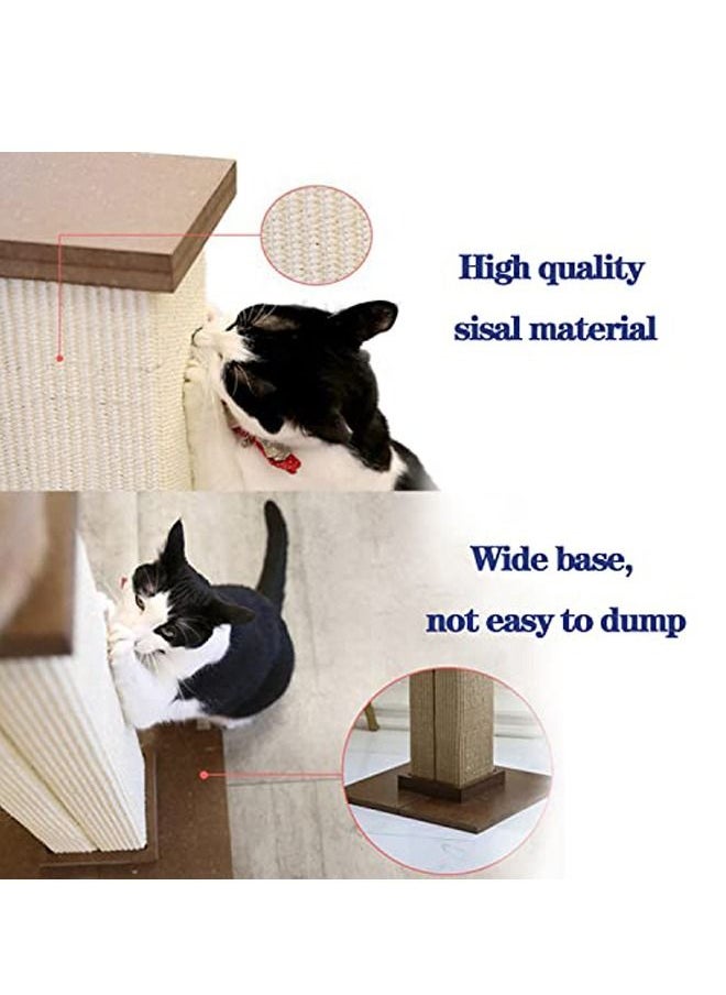 Neostyle - Ultimate Cat Scratching Post,Cat Scratchers for Indoor Cats,Cuboid Sisal cat scratch column (White) - Image 1