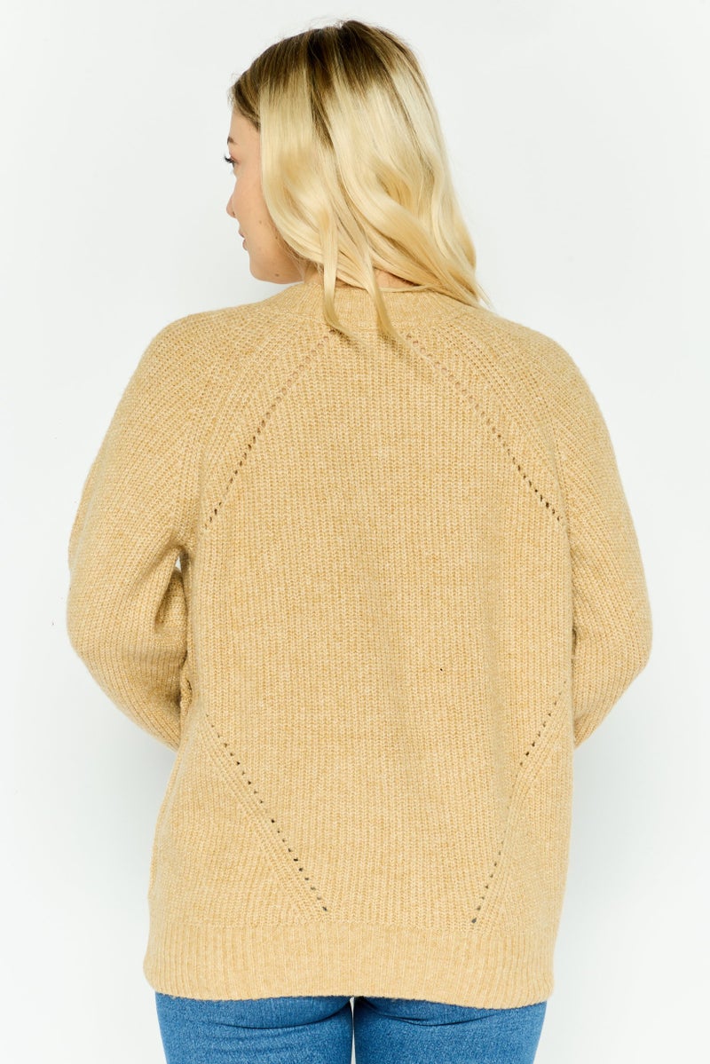 Pepe Jeans Women Knitted Long Sleeve Sweater, Beige - Image 3