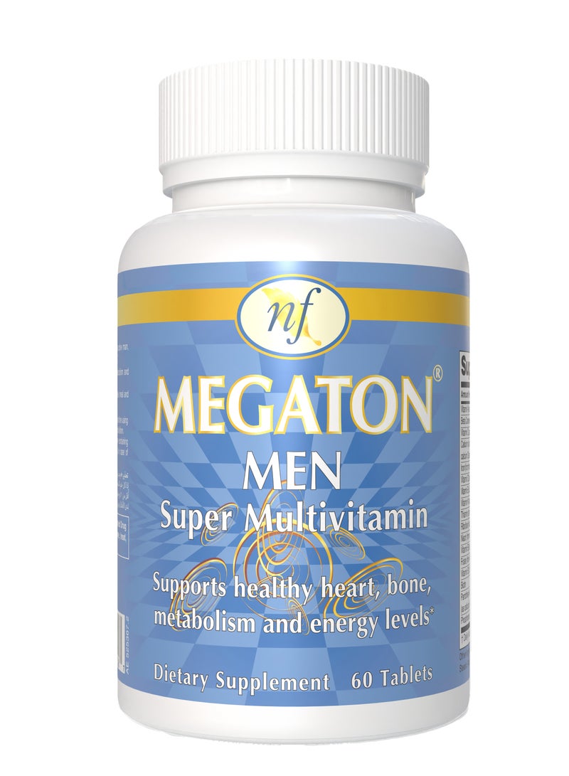 Natural Fervor Megaton Men Super Multivitamin 60 Tablets - Image 1