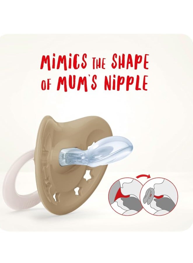 نوك لهّايات  | 2 عبوة من اللهايات | حلمة قلب | لهّايات سيليكون خالية من مادة BPA | لهّايات مضادة للتفلطح | لعبة تسنين الأطفال - Image 4