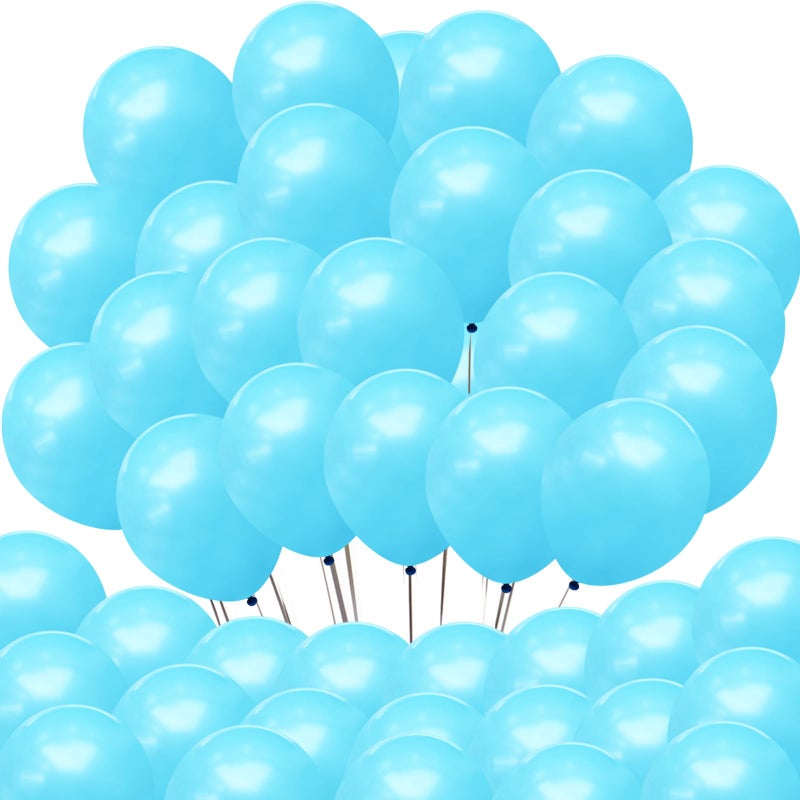 Neo LOONS® 100 pcs 5" Standard Light Blue Premium Latex Balloons - Great for Kids, Adult Birthdays, Weddings, Receptions, Baby Showers, Water Fights, or Any Celebration - Image 1