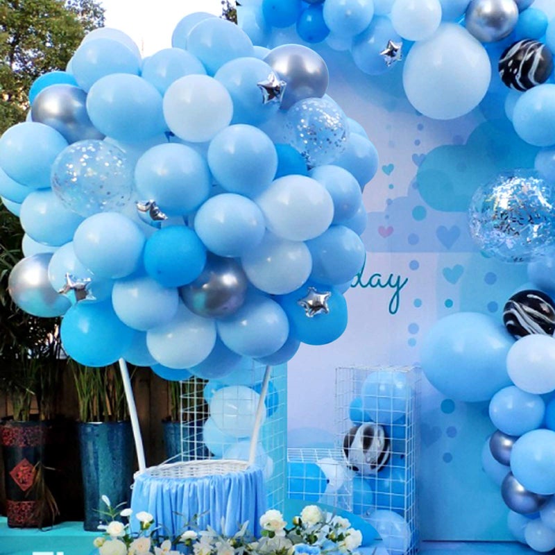 Neo LOONS® 100 pcs 5" Standard Light Blue Premium Latex Balloons - Great for Kids, Adult Birthdays, Weddings, Receptions, Baby Showers, Water Fights, or Any Celebration - Image 3