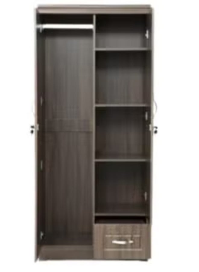 SULSHA 2 Door Wooden Wardrobe Cabinet Cupboard Engineered Wood Perfect Modern Stylish Heavy Duty With Mirror  - Image 2