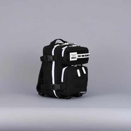WOLFpak 9L Mini Tactical Backpack for Men & Women | Compact Everyday Carry Bag for Gym, School, Travel | Durable, Water-Resistant Daypack w/Molle System & Patch Panel (Alpha Black White Accents) - Image 5