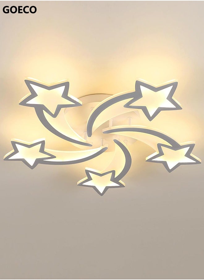 Goeco LED Ceiling Light, Modern 5-Head Star Shape Flush Mount Ceiling Lamp for Bedroom Dining Room  - Image 1