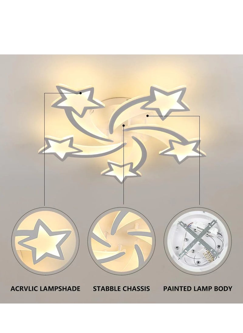 Goeco LED Ceiling Light, Modern 5-Head Star Shape Flush Mount Ceiling Lamp for Bedroom Dining Room  - Image 5