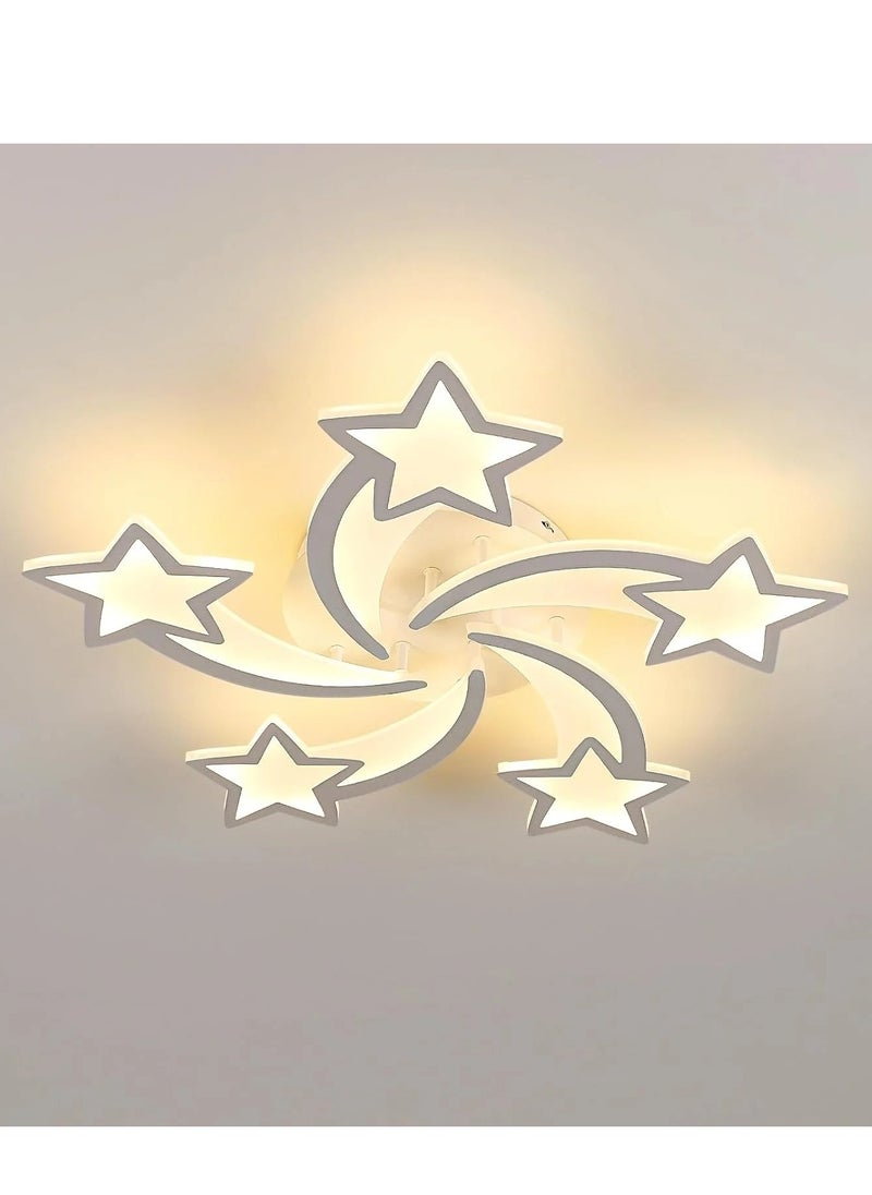 Goeco LED Ceiling Light, Modern 5-Head Star Shape Flush Mount Ceiling Lamp for Bedroom Dining Room  - Image 2
