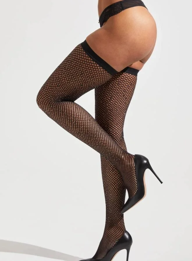Ann Summers Ann Summers Plain Top Diamante Hold Ups