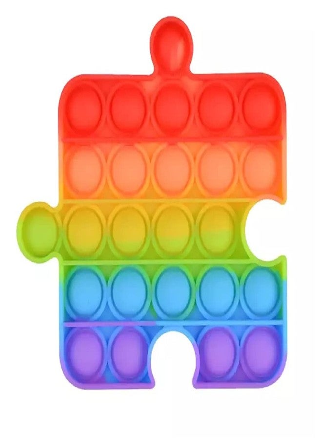 FunBlast Puzzle Pop It Fidget Toy, Autism Special Needs Silicone Stress Reliever, Squeeze Sensory Toy - Image 1