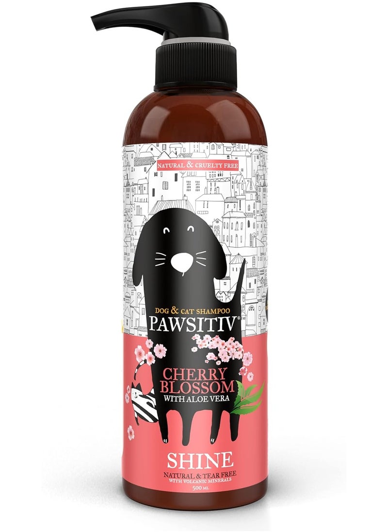 Pawsitiv Cherry Blossom With Aloe Vera Shine Shampoo 500 ML  - Image 1