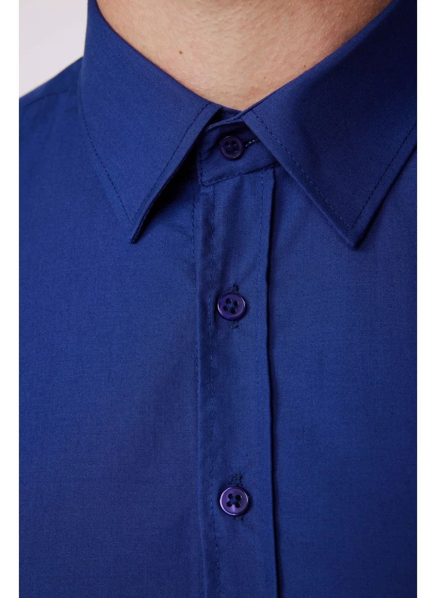 تودورس Slim Fit Narrow Cut Tery Cotton Men's Shirt
