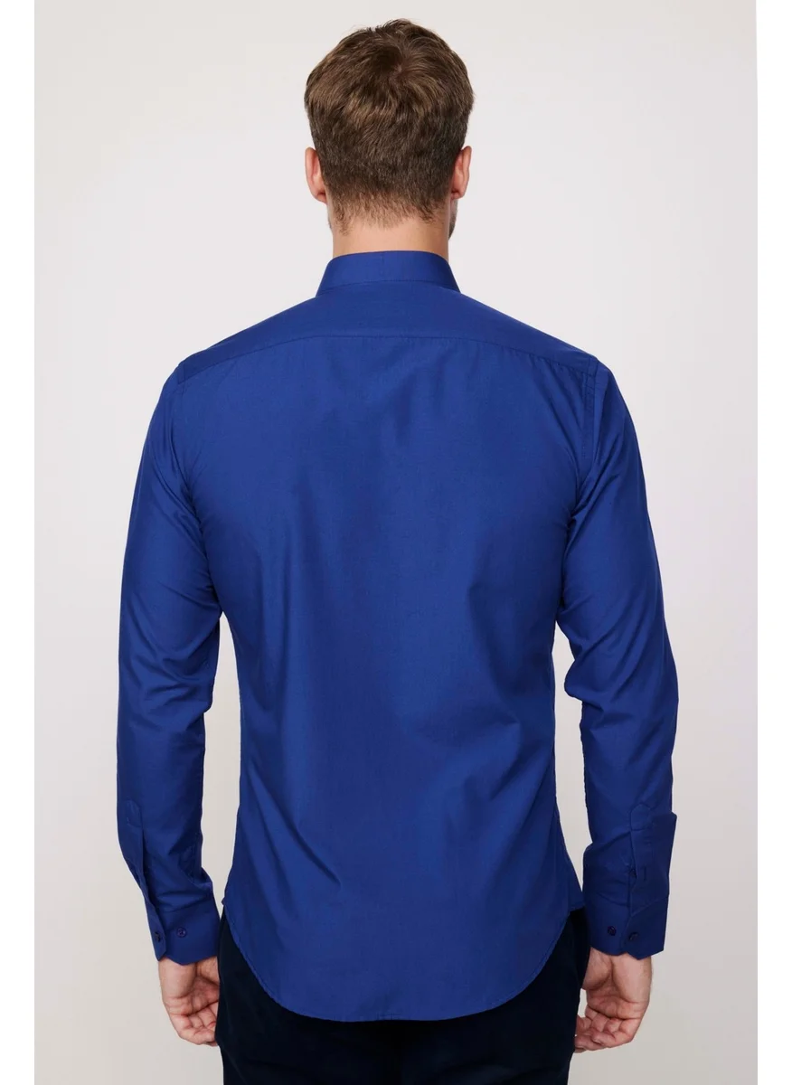 تودورس Slim Fit Narrow Cut Tery Cotton Men's Shirt