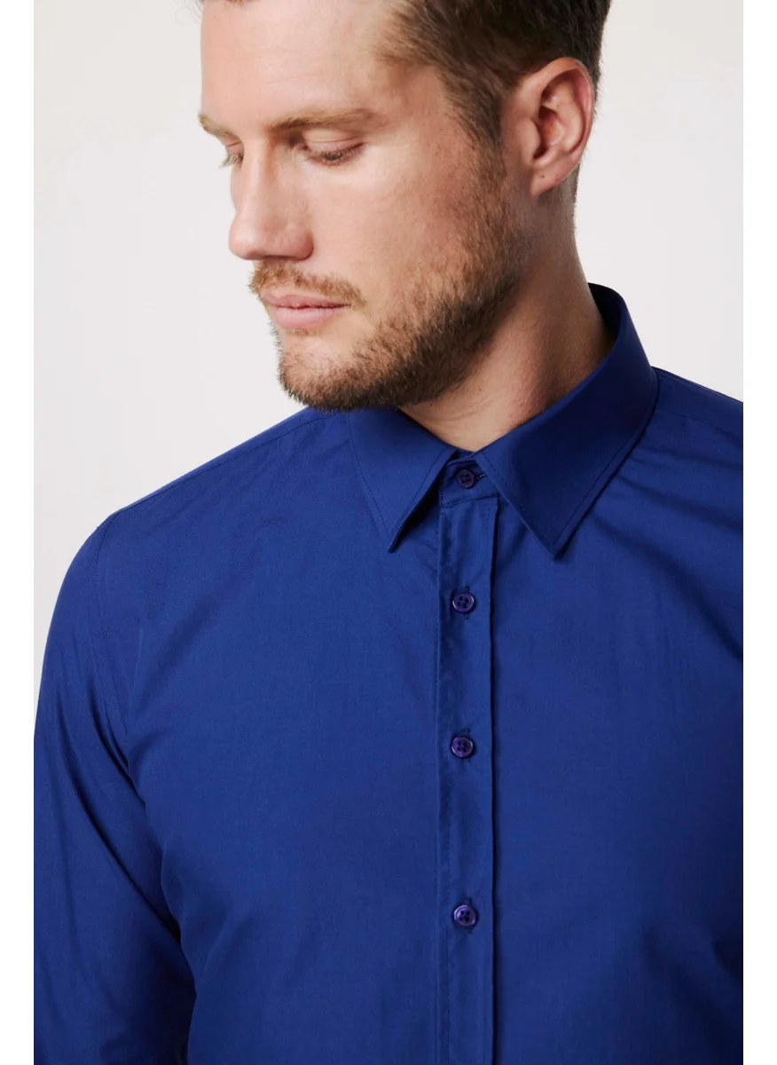 تودورس Slim Fit Narrow Cut Tery Cotton Men's Shirt