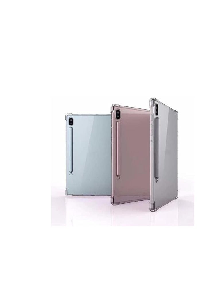حافظة سيليكون لجهاز جالاكسي تاب S7 11 بوصة 2020 -T870 T875 / S7 Plus S7+ 12.4 T970 T975 غطاء خلفي شفاف ناعم من مادة TPU (Tab S7 Plus 12.4)  - Image 2