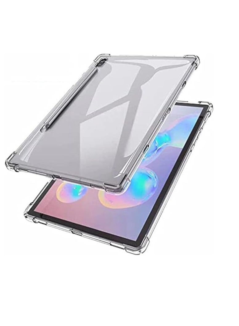 حافظة سيليكون لجهاز جالاكسي تاب S7 11 بوصة 2020 -T870 T875 / S7 Plus S7+ 12.4 T970 T975 غطاء خلفي شفاف ناعم من مادة TPU (Tab S7 Plus 12.4)  - Image 1