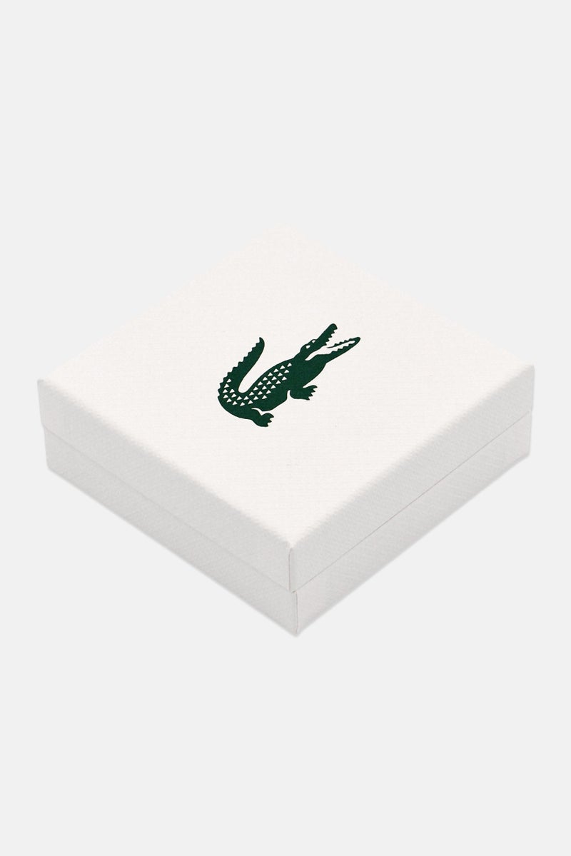 LACOSTE Women 1 Pair Stainless Steel Huggie Earrings, Silver - Image 2