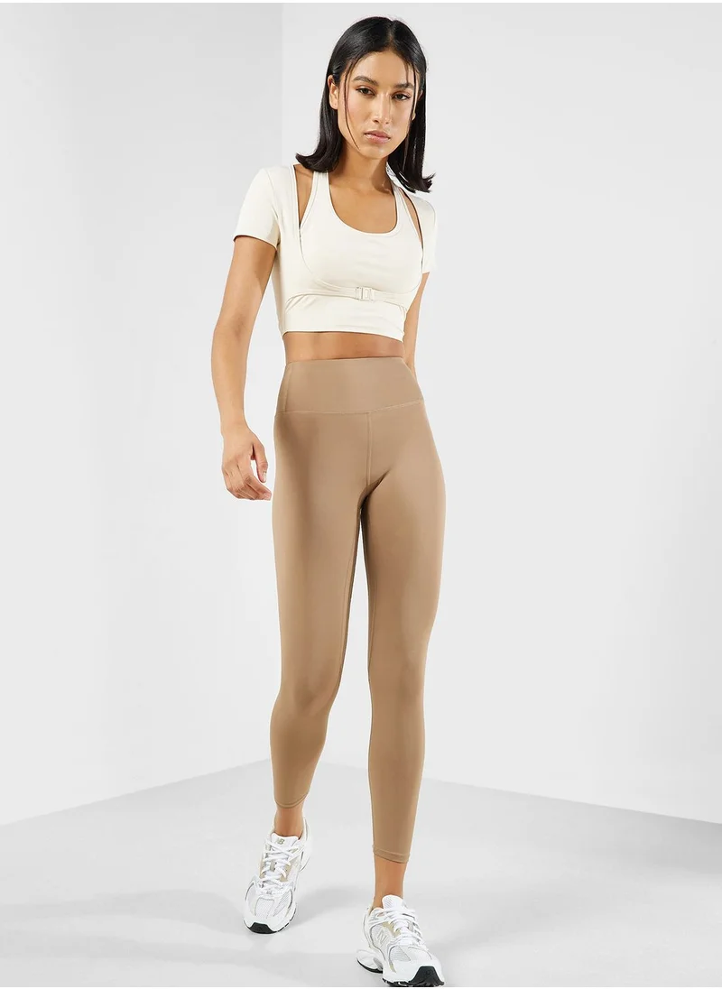 FRWD Layered T-Shirt & High Waist Legging Set