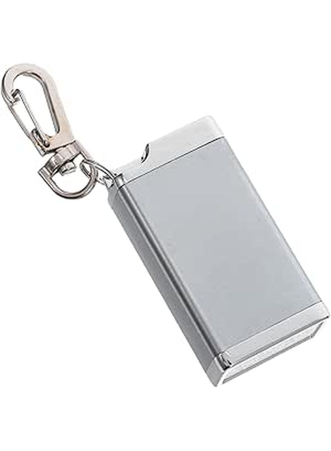 Gray Portable Ashtray With Lid And Keychain Windproof Outdoor - Image 1