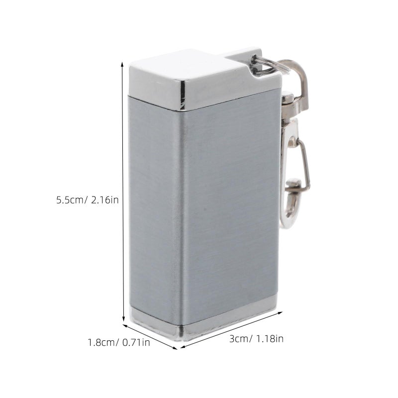 Gray Portable Ashtray With Lid And Keychain Windproof Outdoor - Image 3
