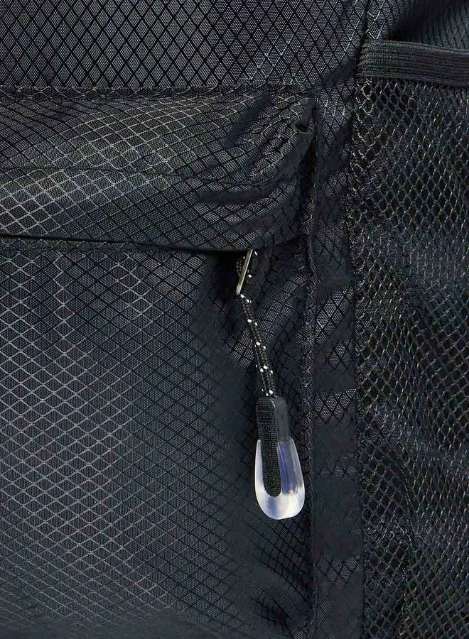 Styli Textured Mesh Detail Backpack with Drawcord Closure