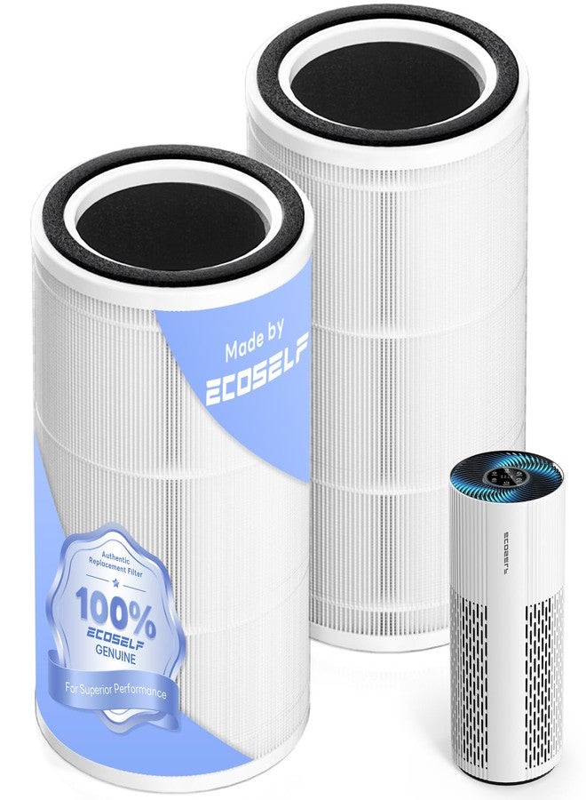 Ecoself Genuine Ecoself Air Purifier Replacement Filter for HAP604, 3-In-1 Air Filter with Efficiency Activated Carbon Filtration System, 2 Pack, White - Image 1