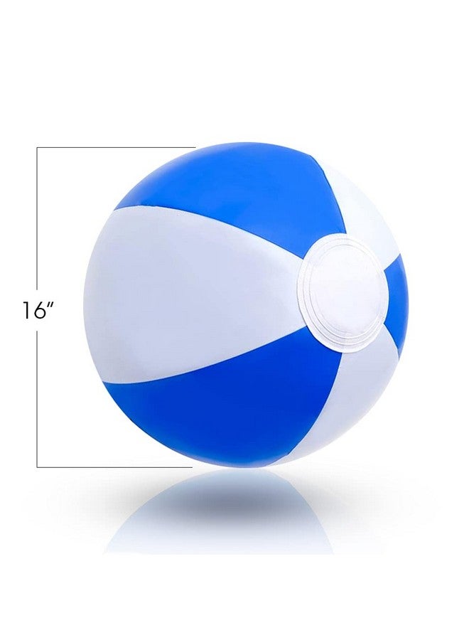 ArtCreativity 16 Inch Blue & White Beach Balls for Kids, Pack of 12, Inflatable Summer Toys for Boys and Girls, Decorations for Hawaiian, Beach, and Pool Party, Beach Ball Party Favors - Image 3